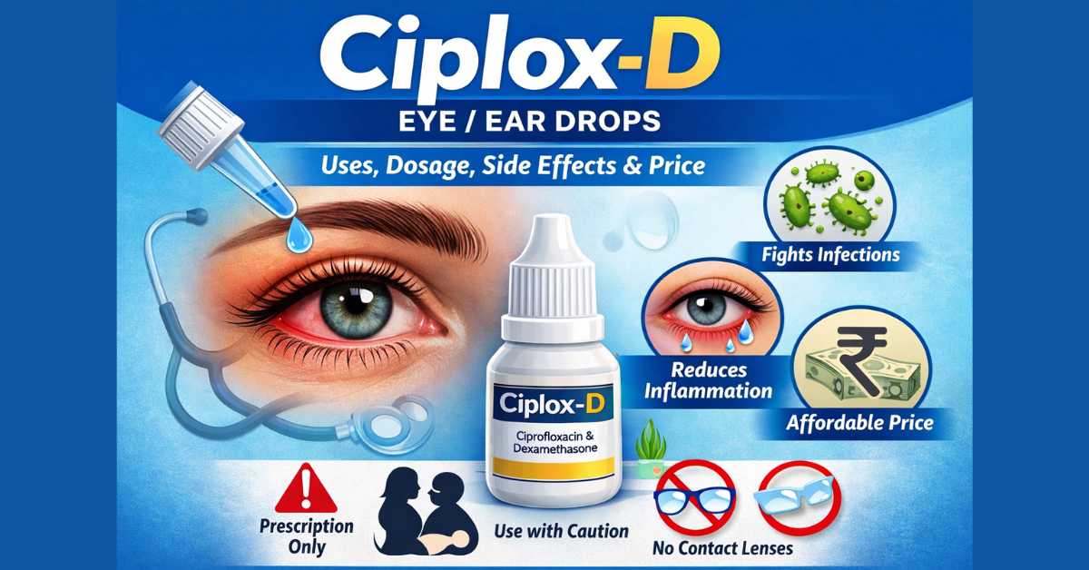 Ciplox‑D Eye/Ear Drops Uses, Dose, Side Effects, Price & FAQs
