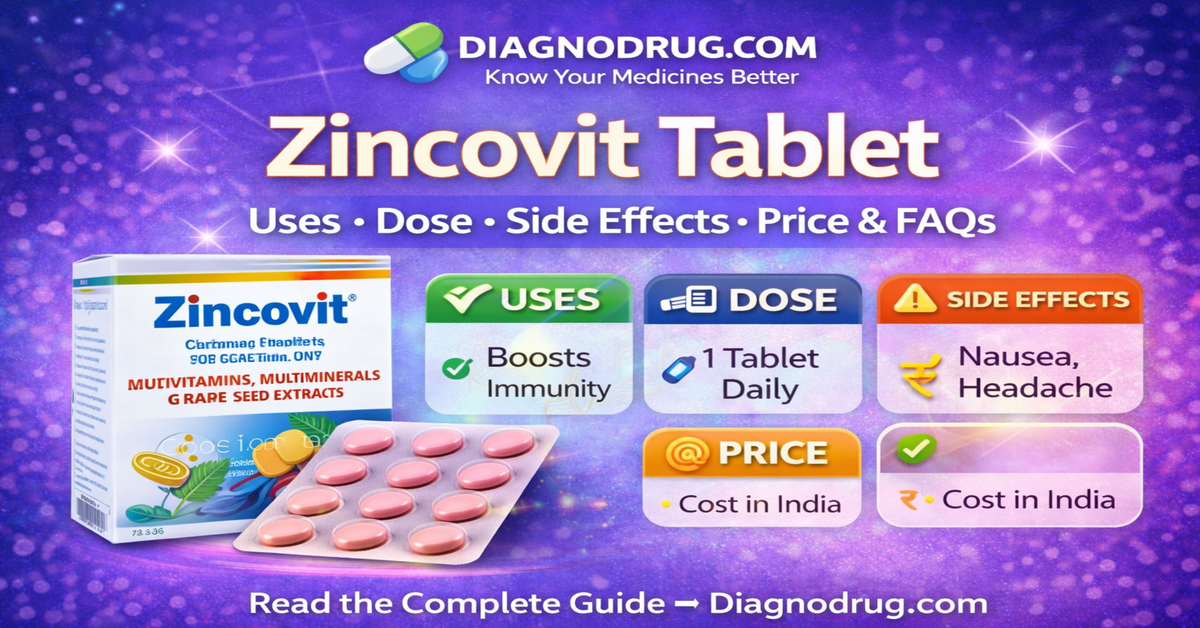 Zincovit Tablet Uses, Dose, Side Effects, Price & FAQs