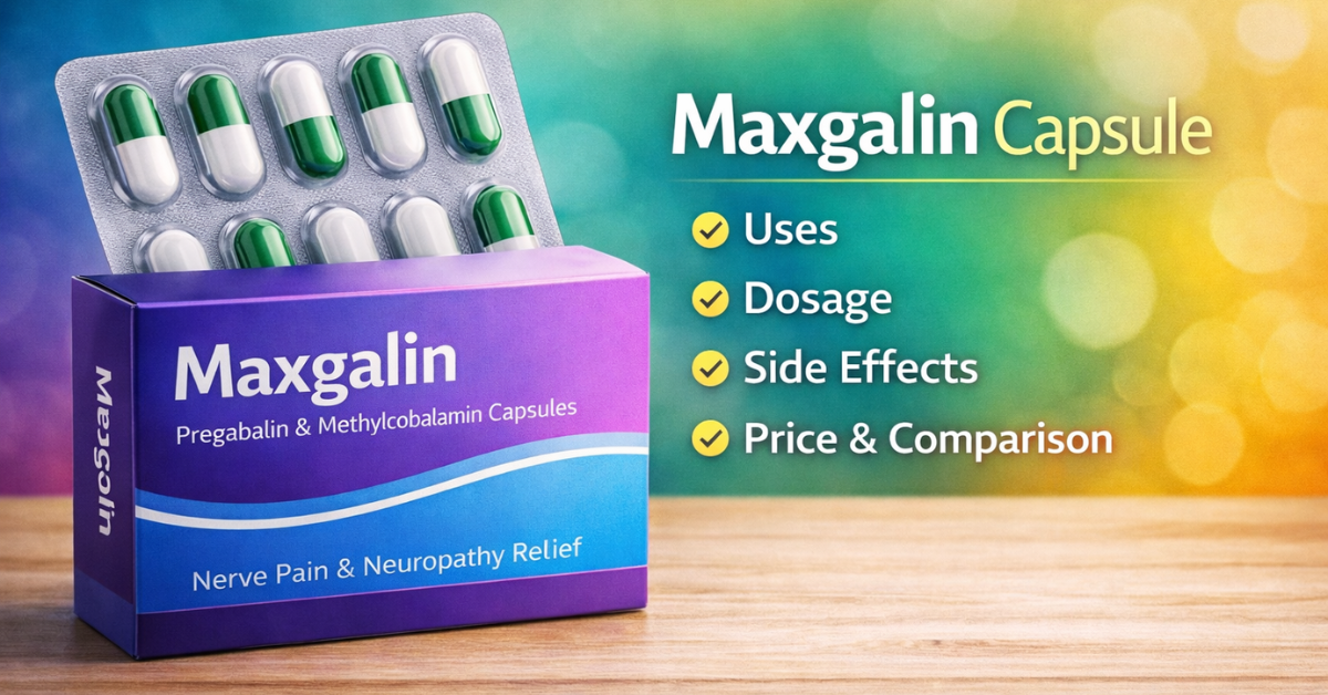 Maxgalin Capsule — Uses, Dosage, Side Effects, Price, FAQs & Brand Comparison