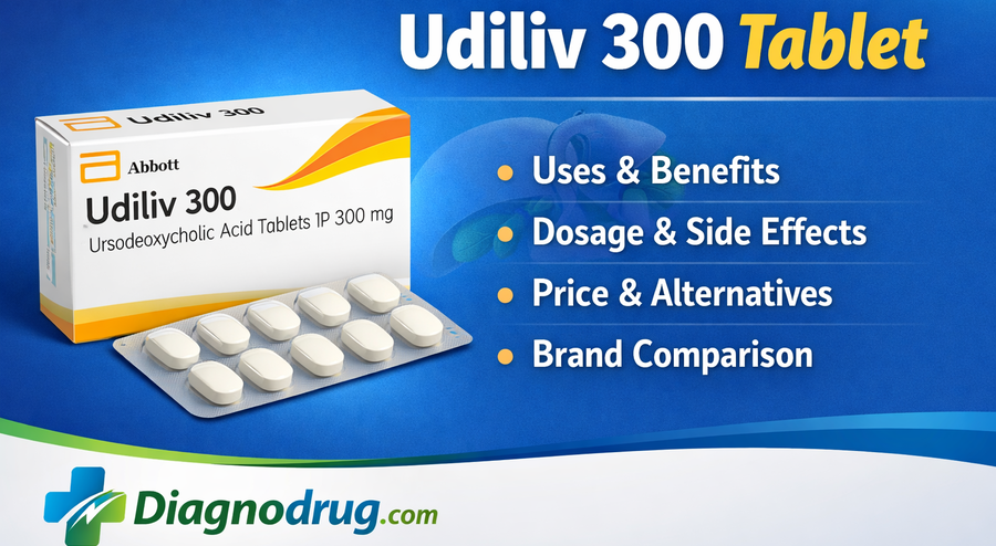 Udiliv 300 Tablet Uses, Dosage, Side Effects, Price, Alternatives & Brand Comparison