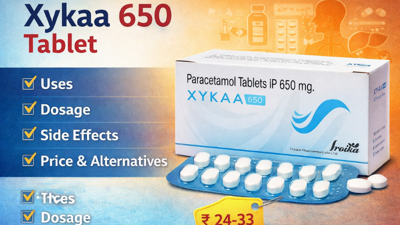 Xykaa 650 Tablet Uses, Dose, Side Effects, Price, FAQ & Alternatives