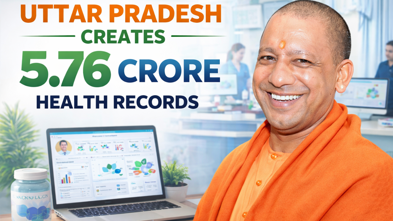 Yogi Government Creates Over 5.76 Crore Electronic Health Records Uttar Pradesh Tops the Country