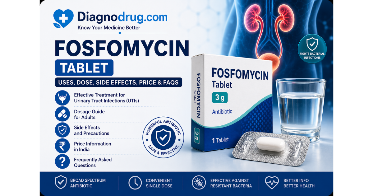 Fosfomycin Tablet Uses, Dosage, Side Effects, Price & FAQs