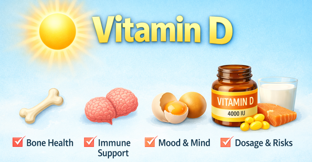 Vitamin D Uses, Dosage, Benefits, and Side Effects