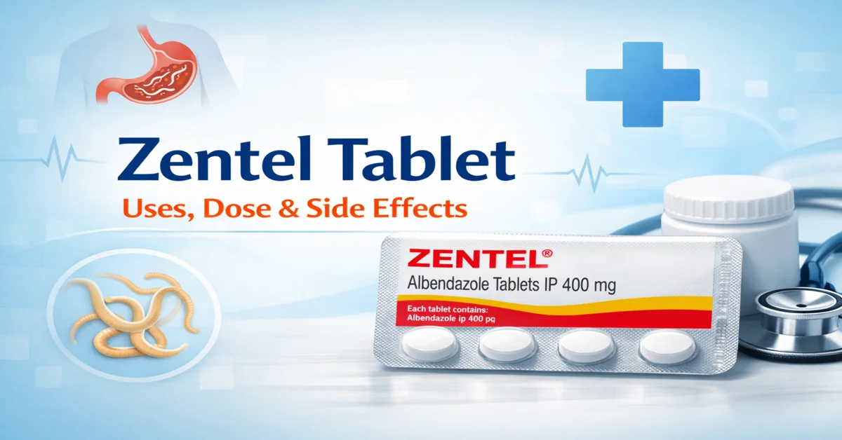 Zentel Tablet – Uses, Dosage, Side Effects, Price & FAQs