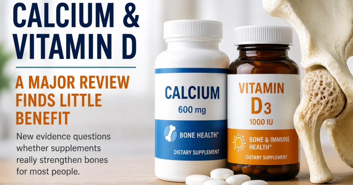 Calcium and Vitamin D Supplements A Major Review Finds Little Benefit for Stronger Bones